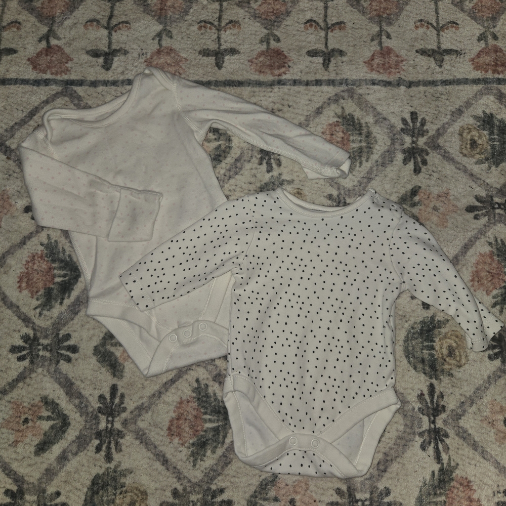 M&S & Next Baby Long Sleeve Bodysuits – 0-3M